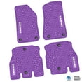 thumbnail image 1 of Flextread Floor Mats for 18-24 Jeep Wrangler JLU - Mopar Licensed Factory Fit - Purple w/ White MOAB Insert - 100% Made in USA, 1 of 4
