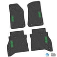 thumbnail image 1 of Flextread Floor Mats for 20-24 Jeep Gladiator - Mopar Licensed Factory Fit - Black w/ Green Jeep Insert - 100% Made in USA, 1 of 5