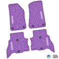 thumbnail image 1 of Flextread Floor Mats for 21-24 Jeep Wrangler 4xe - Mopar Licensed Factory Fit - Purple w/ White Sahara Insert - 100% Made in USA, 1 of 4