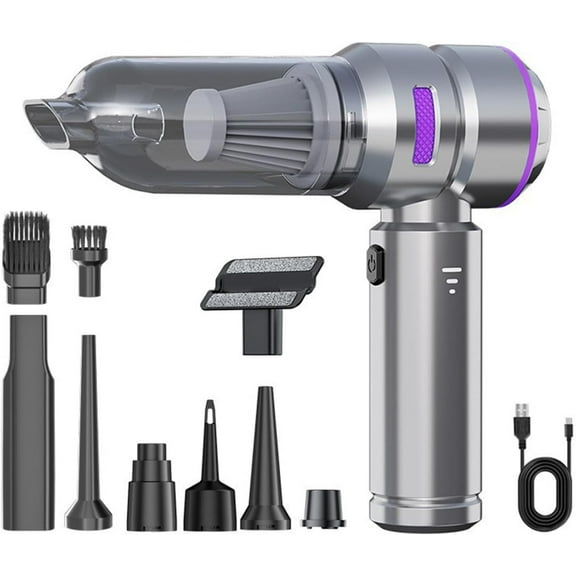 Flexups V-21 Blower & Vacuum, Flex-Up Handheld Cordless Blower and Vacuum 22000Pa, Portable Rechargeable High Power Inflatable Pump, 3-Speed Dual-Purpose for Car & Home (Black)