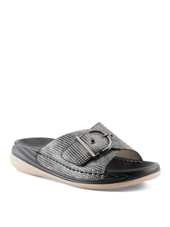 Brewer Women’s Slide Sandal with Arch Support & Cushioned Comfort