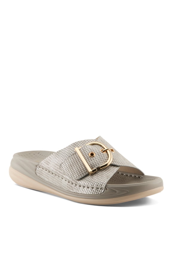 Brewer Women’s Slide Sandal with Arch Support & Cushioned Comfort