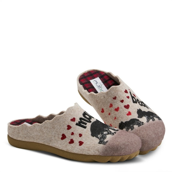 Flexus Spring Step Mamabear House Slippers for Women - Round Toe Women's Indoor Slippers - Ladies Cozy Platform Slipper