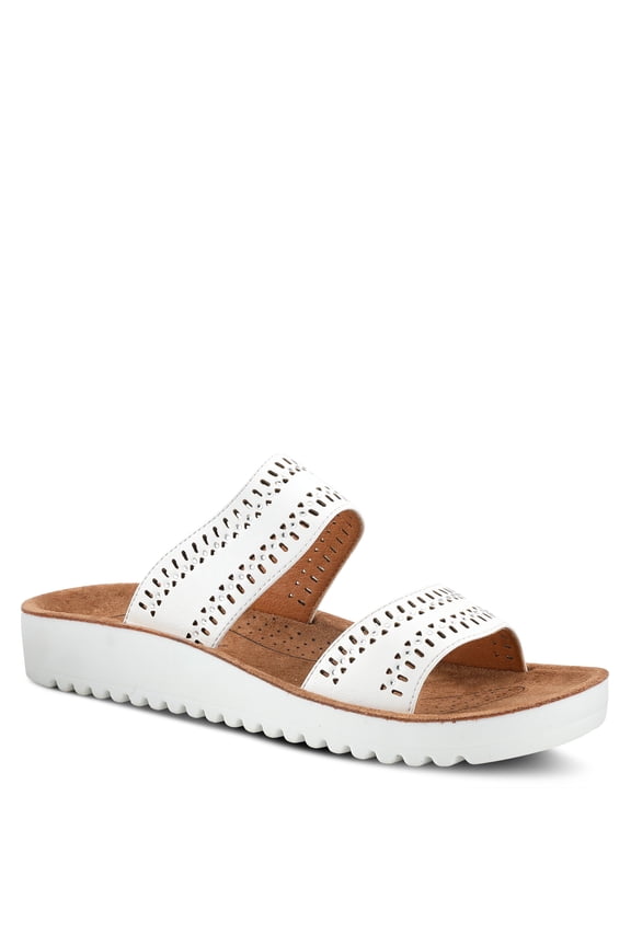 Bayshore Womens Crystal Cutout Slide Sandals