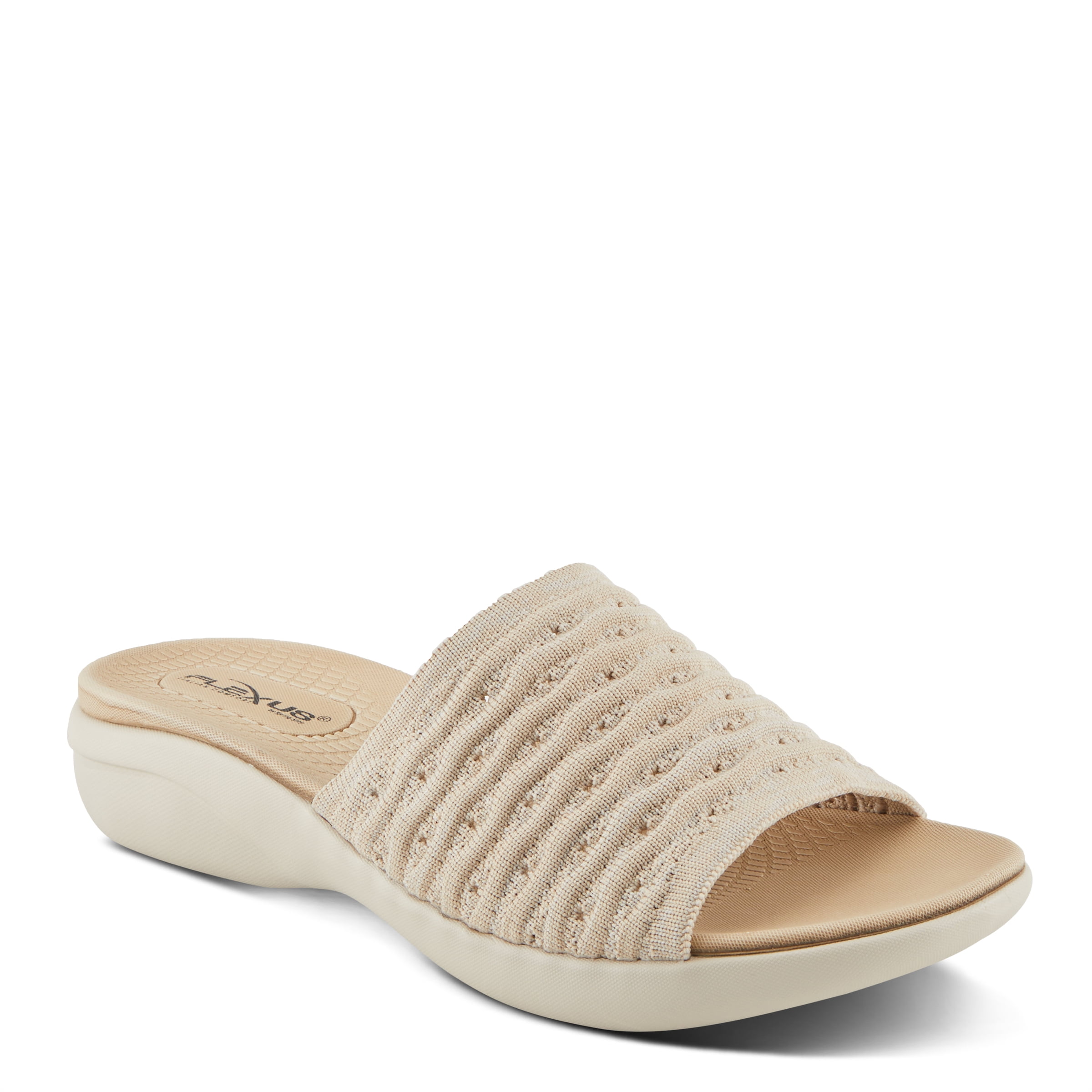 Sandales Flexus Spring Step - Cuir Beige Taille 40/9, Slides Confond Femme, Occasion