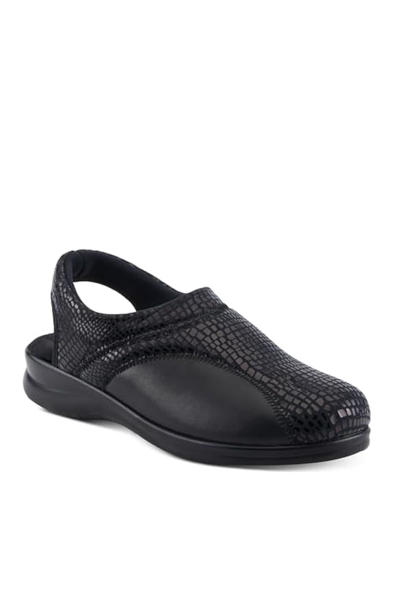 Spring Step Flexus Flexia Leather Clogs for Women - European Slingback Round Toe Slip-On Shoes - Ladies Casual Platform Clog for Work