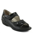 thumbnail image 1 of Flexus Women's JORDIMARIE Open Toe Double Strap Wedge Sandals Black Multi EU 38 / US 7.5 - 8, 1 of 5