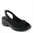 thumbnail image 1 of Flexus Women's MAYBERRY Slingback Wedge Sandals Black EU 36 / US 5.5 - 6, 1 of 5