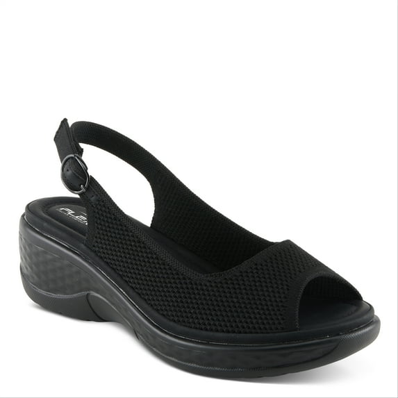 Flexus Women's MAYBERRY Slingback Wedge Sandals Black EU 36 / US 5.5 - 6