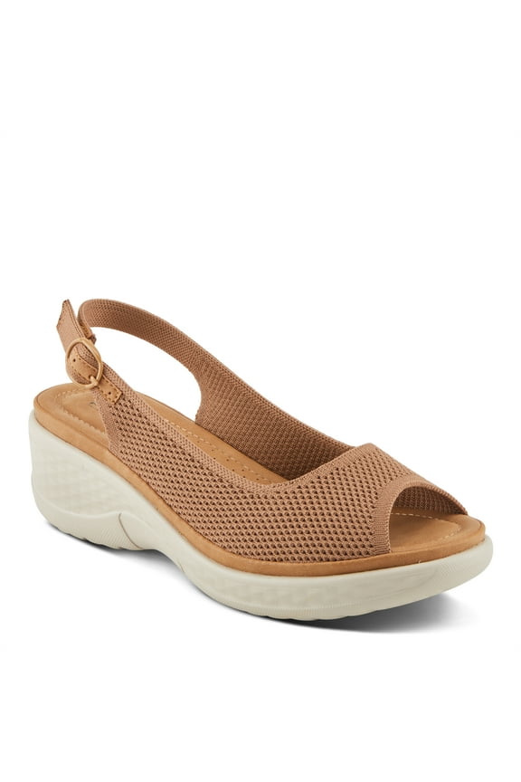 Women's MAYBERRY Slingback Wedge Sandals Brown EU 36 / US 5.5 - 6