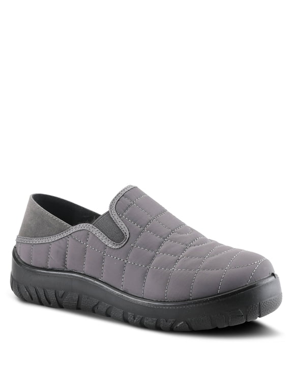 Spring Step Mella Slip on Shoes for Women - Waterproof Nylon Loafer with Snow Grip Clip - Comfortable Ladies Shoes for Outdoor