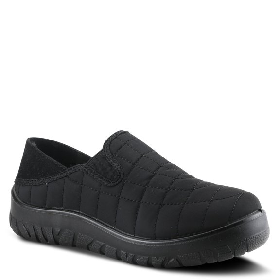Flexus Spring Step Mella Slip on Shoes for Women - Waterproof Nylon Loafer with Snow Grip Clip - Comfortable Ladies Shoes for Outdoor