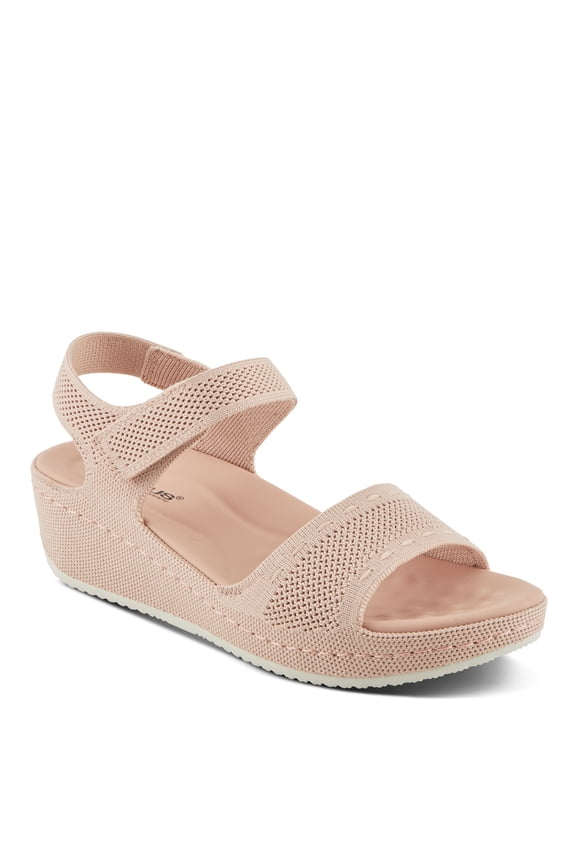 Women's MESHON Quarter Strap Wedge Sandals Blush EU 40 / US 9