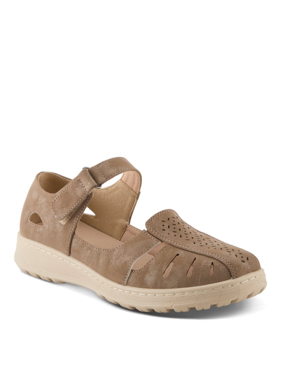 Women's Otero Mary Janes – Faux Leather, Hook & Loop Closure, Arch Support, Shock Absorbent Outsole