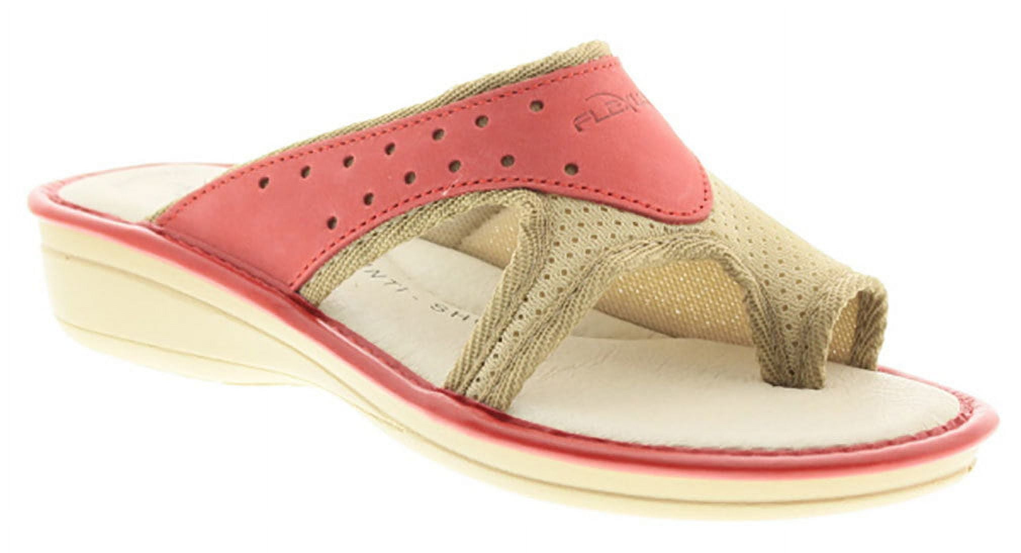 Flexus Women s PASCALLE Red Sandals 39 M EU 8.5 M Walmart