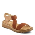 thumbnail image 1 of Flexus Women's PATHFAV Asymmetric Quarter Strap Sandals Brown EU 40 / US 9, 1 of 5
