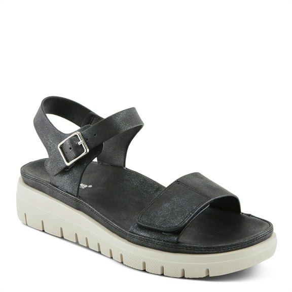 Flexus Women's SHINZON Quarter Strap Platform Sandals Black EU 39 / US 8.5