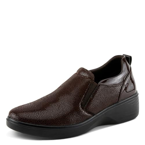 Flexus Women's WRENLY Slip-On Shoes with Faux Leather Upper, Comfortable Fit, and Rubber Outsole