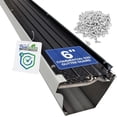 thumbnail image 1 of FlowGuard Gutter Guards 30-Year 6" Commercial Gutter Cover System - Black - 22ft, 1 of 8