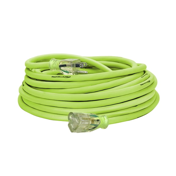 Flexzilla Pro Extension Cord, 12/3 AWG SJTW, 50', Indoor/Outdoor, Lighted Plug