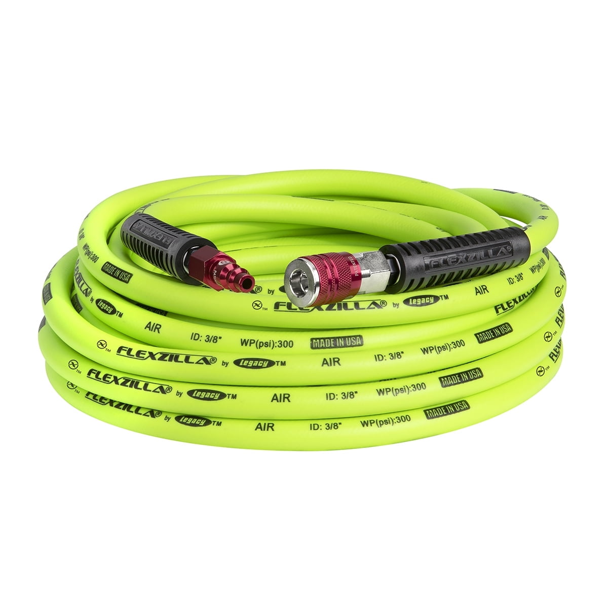 Flexzilla Air Hose Kit, 3-Pc, 3/8" x 35', with ColorConnex Coupler and Plug