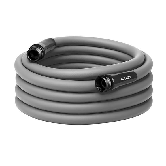 Flexzilla Colors Garden Hose 5/8 in. x 50 ft., Lightweight All-Weather Water Hose, Durable and Flexible, Leak-Free Connections, Slate Grey
