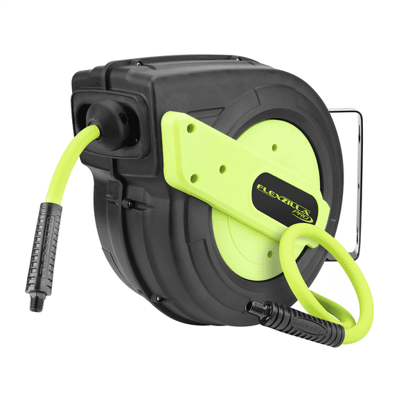 Flexzilla L8251FZP Retractable Air Hose Reel 50 Ft Self Leveling Made in USA