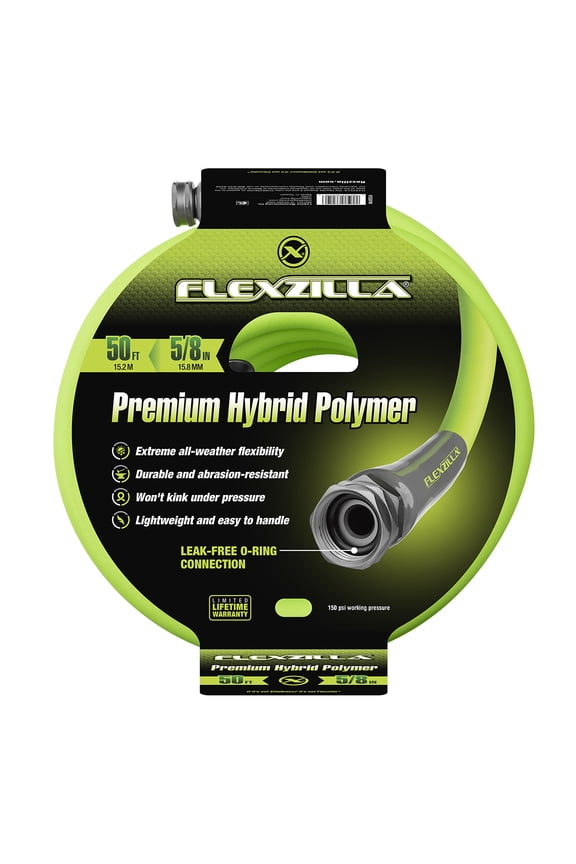 ® Premium Grade Garden Hose, 5/8 in. x 50ft., Hybrid Polymer, ZillaGreen™