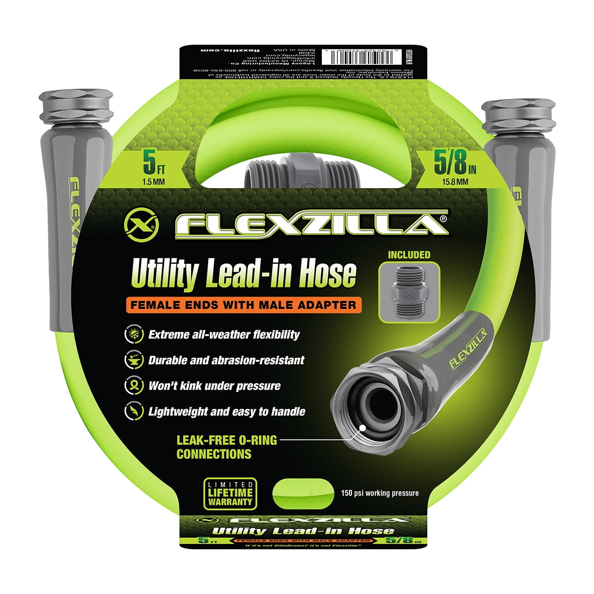 Flexzilla® Garden Hose, Hybrid Polymer, Female Female with Male