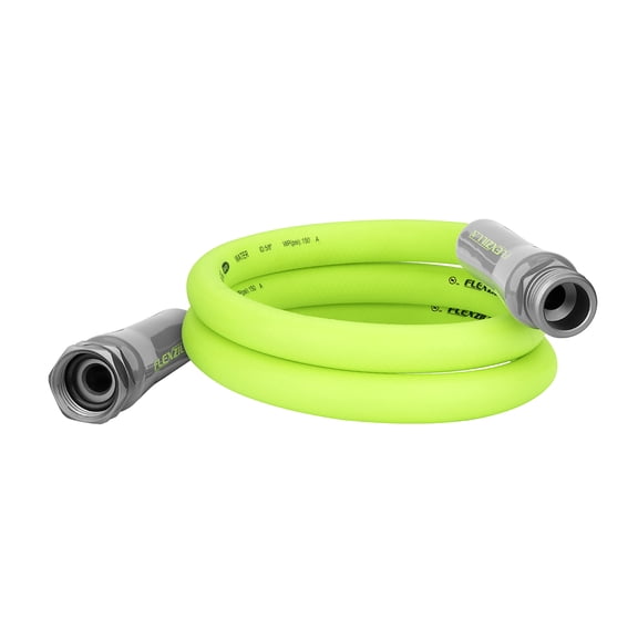 Flexzilla Garden Lead-in Hose, 5/8" x 5', 3/4" - 11 1/2 GHT Fittings, ZillaGreen, Hybrid Polymer
