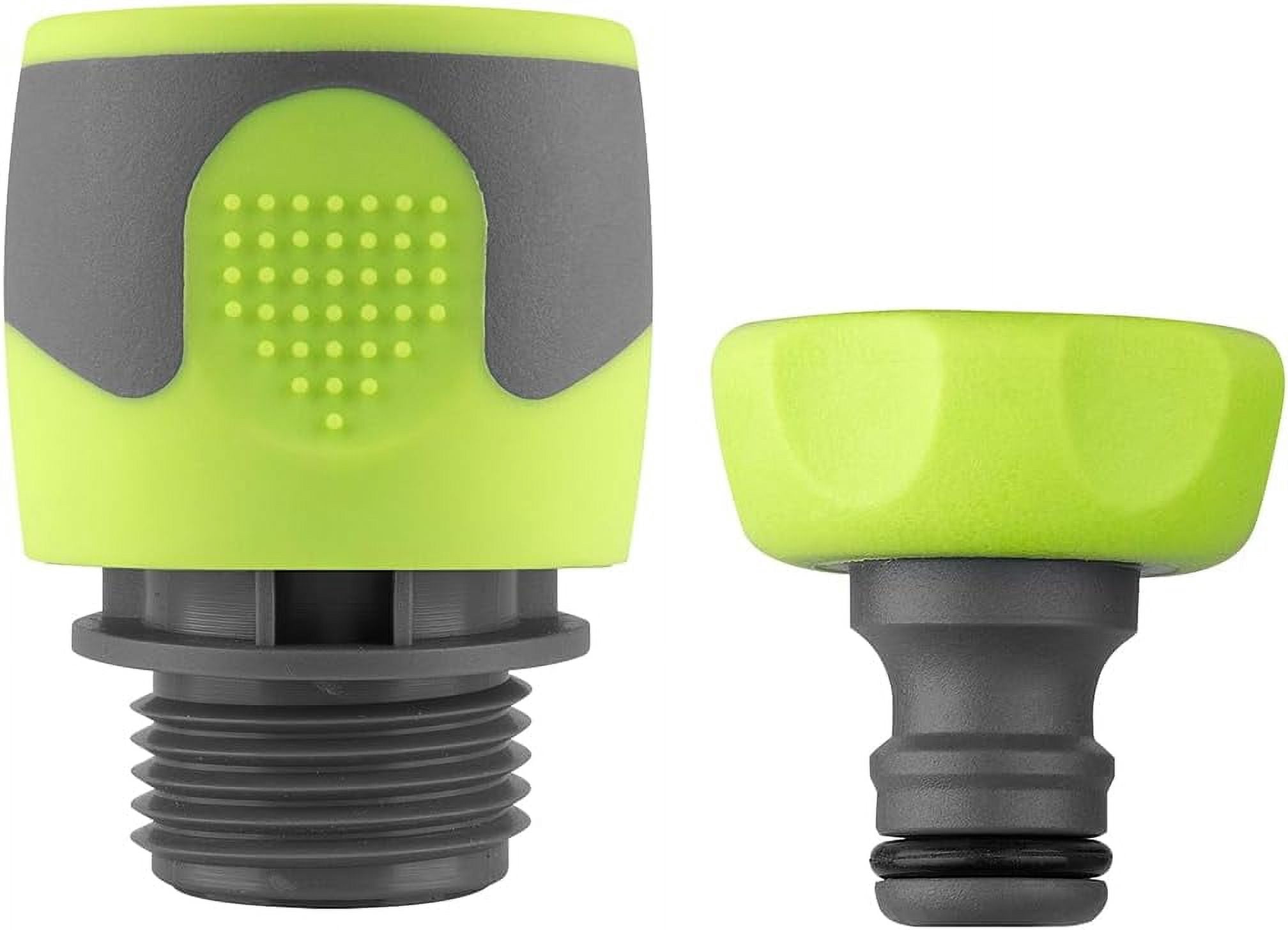 Flexzilla HFZGAK11 Garden Hose Quick-Connect Fittings, 2-Piece Coupler & Plug Kit, ZillaGreen