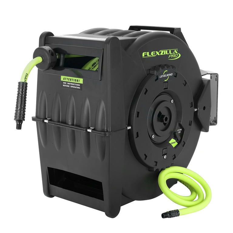 Flexzilla® Retractable Air Hose Reel with Levelwind™ Technology, 1/2 Flexzilla® Retractable Air Hose Reel with Levelwind™ Technology, 1/2