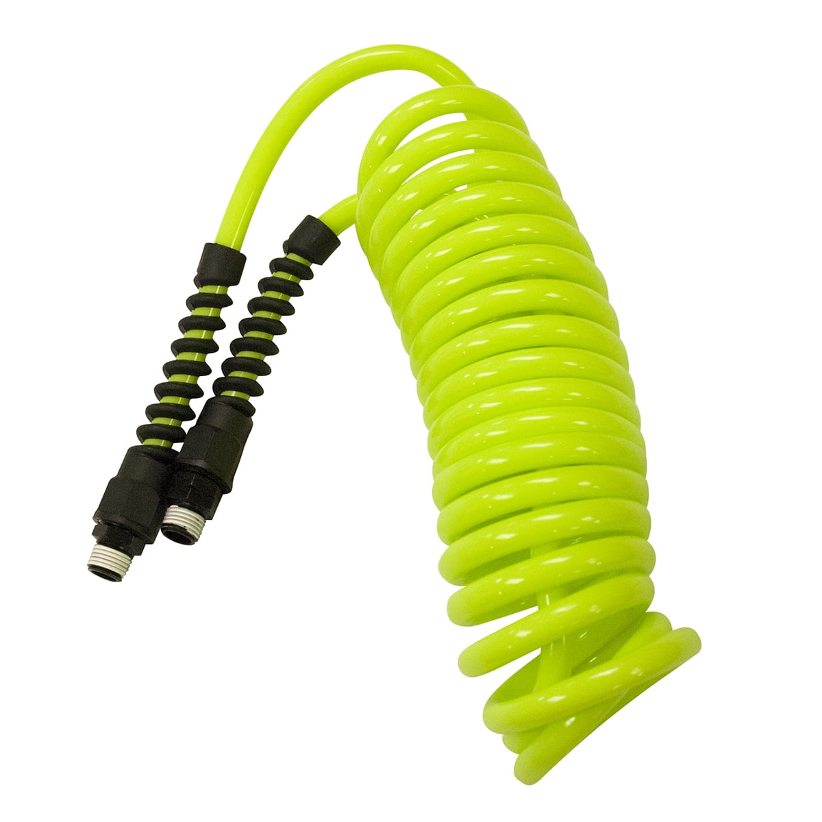Flexzilla® Polyurethane Recoil Hose, 1/4" x 15' with 1/4" MNPT Fittings