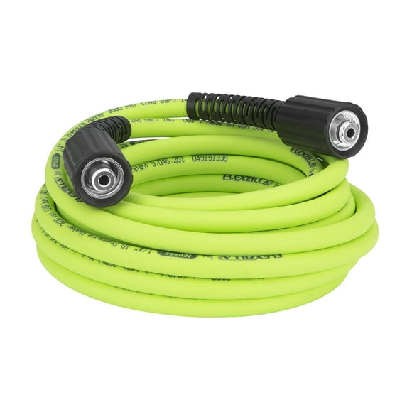 Flexzilla® Pressure Washer Hose, 1/4 in. x 25 ft., 3600 PSI, M22 Fittings, ZillaGreen®