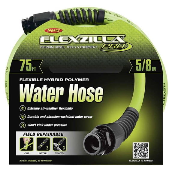 Flexzilla Pro 5/8in. X 75ft. Zillagreen Water Hose