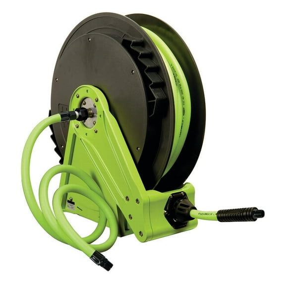 Flexzilla Pro Retractable Air Hose Reel, Open Face, Single Axle Arm, 3/8" x 50'
