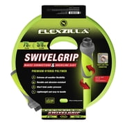 Flexzilla SwivelGrip Garden Hose 5/8 in. x 75 ft., Lightweight All-Weather Water Hose, Durable and Flexible, Leak-Free Connections, ZillaGreen