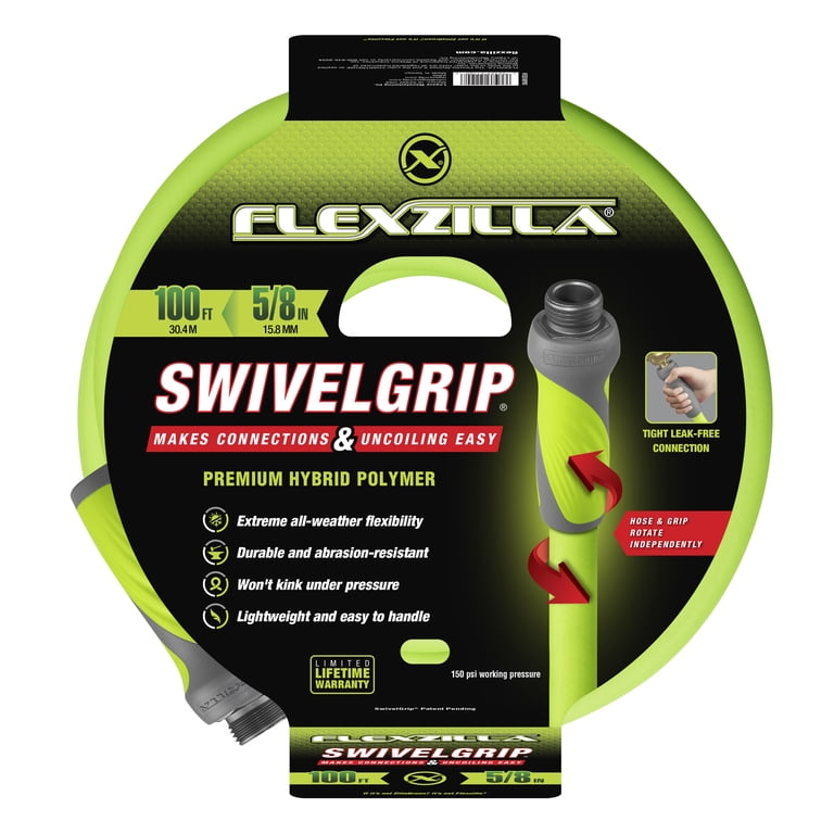 Flexzilla SwivelGrip Garden Hose, Hybrid Polymer, 5/8
