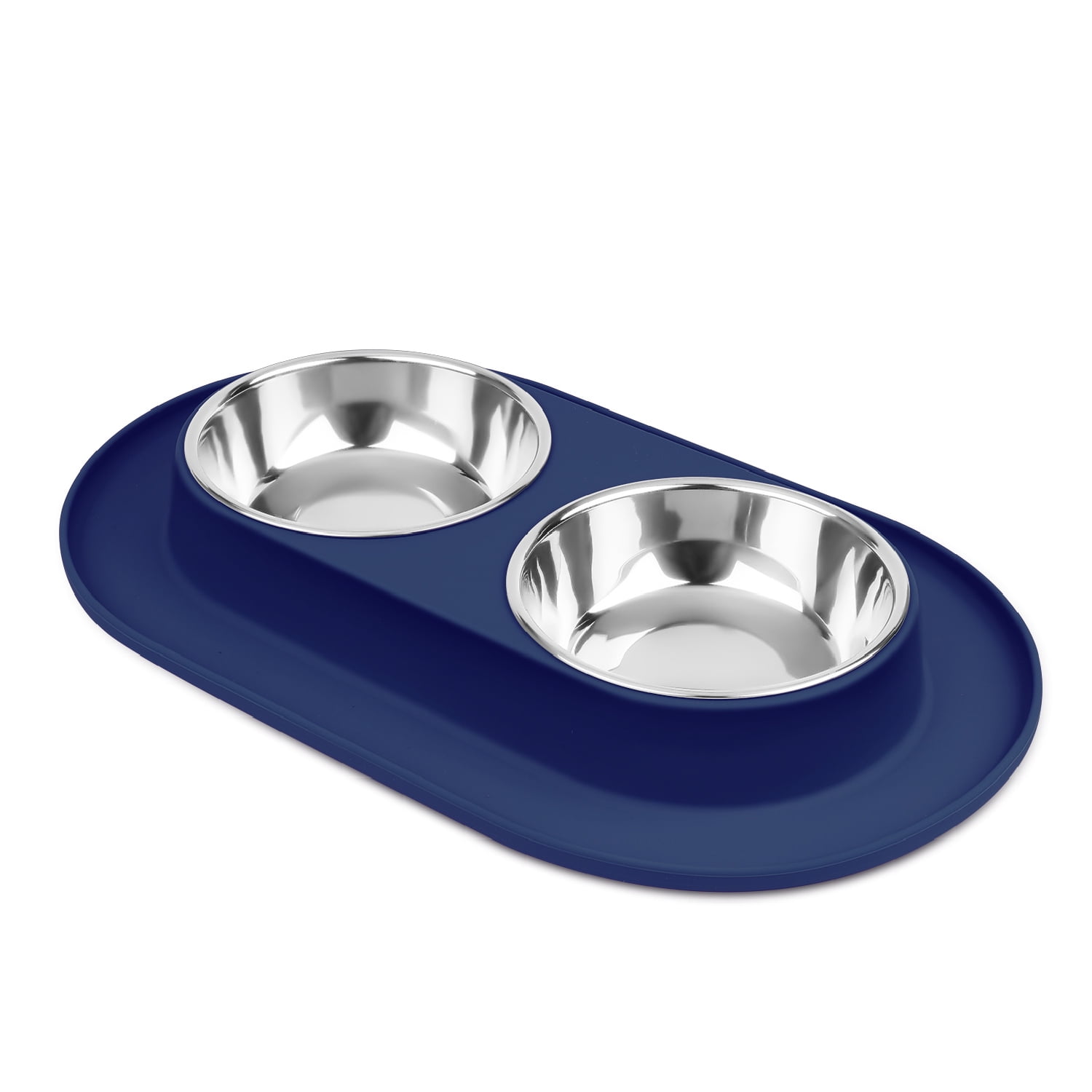 Flexzion flexzion elevated dog bowl - raised dog bowls for medium dogs  removable stainless steel dog food and water bowl - non-skid do