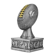 Flexzion Fantasy Football Trophy - 7 Inch Silver Premier League Trophy Inspired Recognition Award with Champion Shield - Celebrate Victory & Inspire Excellence on The Gridiron