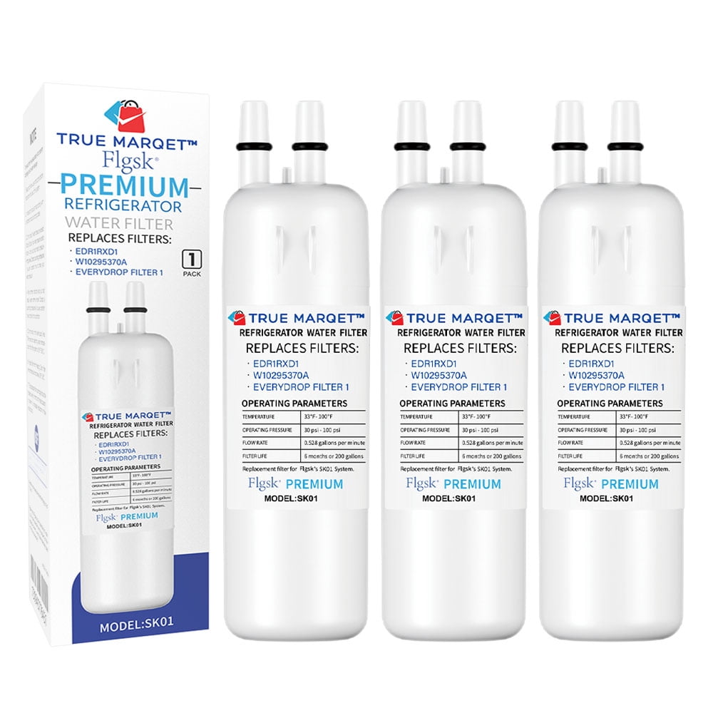 Flgsk SK01 Refrigerator Water Filter Compatible with 9081,46-9930, EDR1RXD1, 3PCS