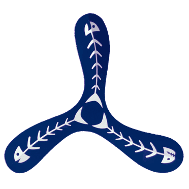 Flick Boomerang - Small thin plastic boomerangs. They work great!