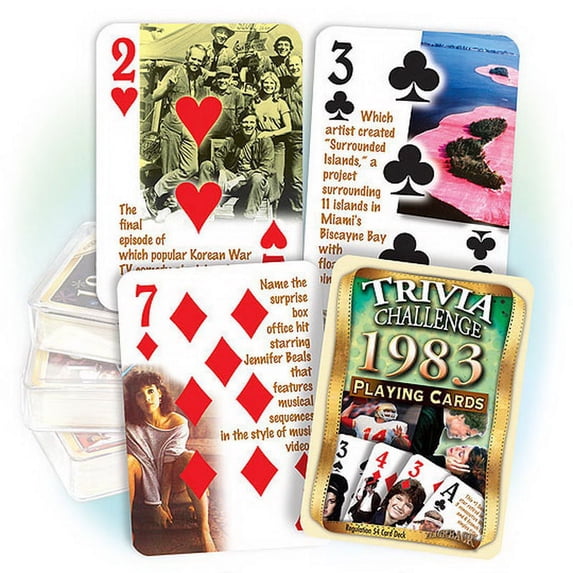 Flickback 1983 Trivia Challenge Playing Cards: Great Birthday or Anniversary Gift