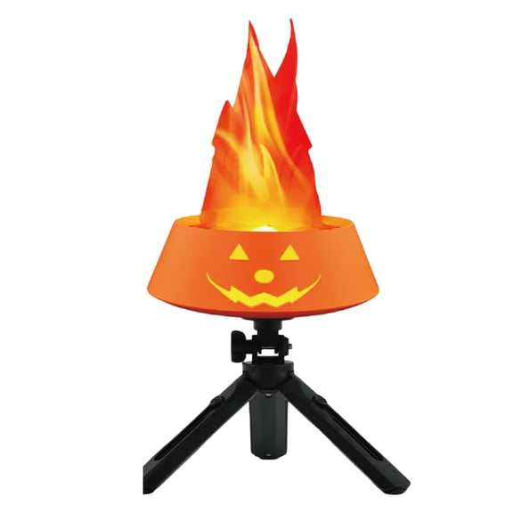 Flickering Flame Lights – LED Pumpkin Fire Lamp with Realistic Flame Effect, Long-Lasting Decorative Light for Festive Atmosphere | Perfect for Halloween, Parties, Bar, Garden, Yard, Home, Desktop