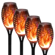 Flickering Flame Solar Lights Outdoor, 4 Pack Solar Torch Lights for Outside, Solar Garden Stake Lights LED Waterproof for Outdoor Decor Yard Patio Pathway Landscape Christma H-alloween