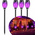 thumbnail image 1 of Flickering Flame Solar Tiki Torches 4 Pack Waterproof Outdoor Lighting for Garden Patio Lawn Pathway Yard Solar-Powered Landscape Lights, 1 of 11