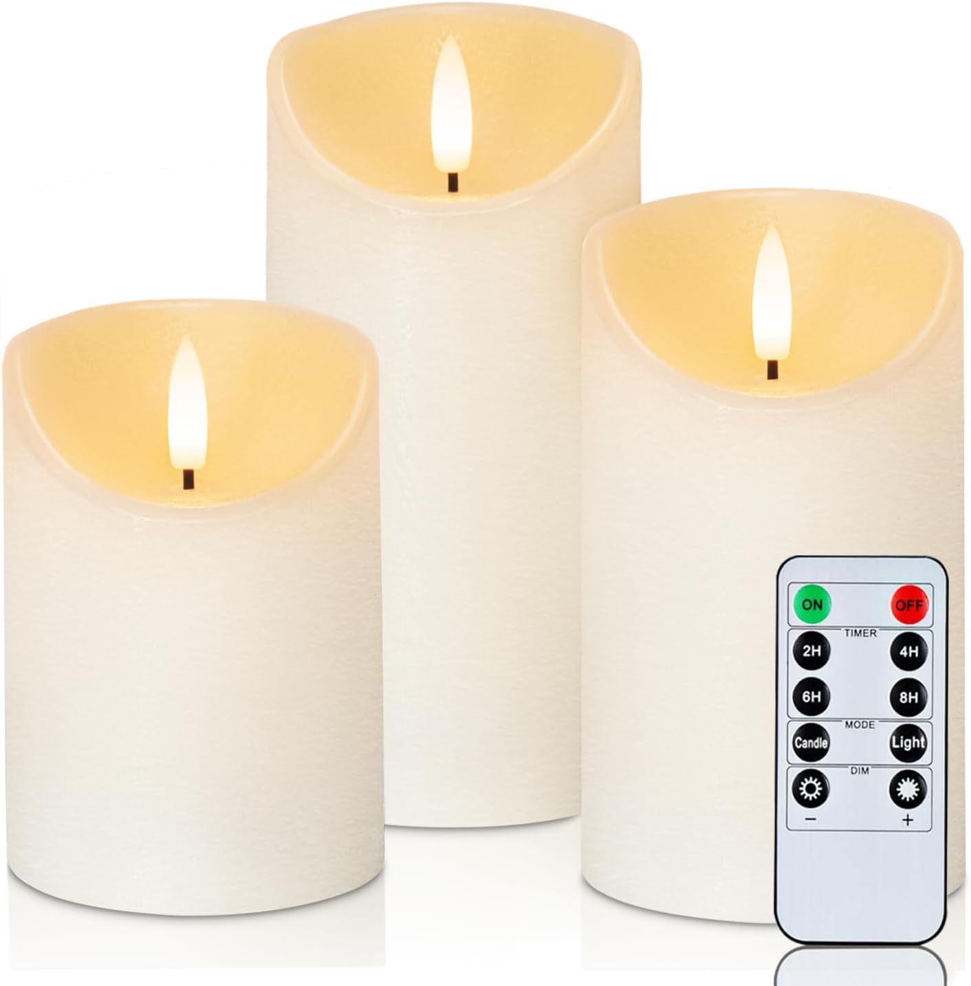 Flickering Flameless Candles with Remote and Timer Realistic LED