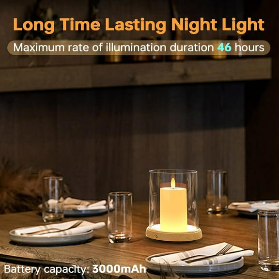 Flickering Flameless LED Candles, Wireless Remote Control LED Tea Candle Lights, Multi-Color Lights Fake Candle Gifts Wishing Anniversary Party Home Wedding Table Decoration,White