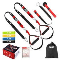 Flige Suspension Trainer Resistance Straps Workout bodyweight Training Kit Full Body Training Straps for Home Gym