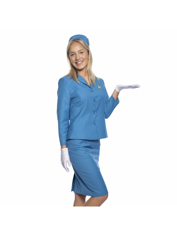 Flight Attendant Crew First Class Deluxe Complete Set Halloween Costume Cosplay